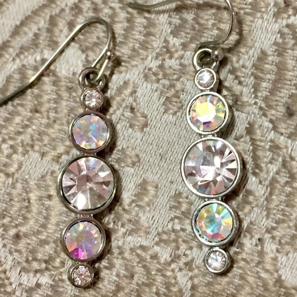 Lia Sophia iridescent rhinestone earrings - Picture 2 of 4